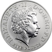 5 Pounds - Elizabeth II Entente Cordiale; Silver Piedfort obverse image