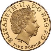 5 Pounds - Elizabeth II Trafalgar; Gold Proof obverse image