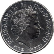 5 Pounds - Elizabeth II 4th portrait; Horatio Nelson obverse image