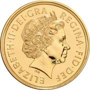 5 Sovereign - Elizabeth II 4th portrait obverse image