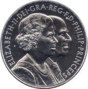 5 Pounds - Elizabeth II Diamond Wedding obverse image