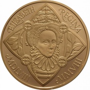 5 Pounds - Elizabeth II Queen Elizabeth I; Gold Proof, United Kingdom, 2008 reverse image