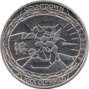 5 Pounds - Elizabeth II 4th portrait; XXX Olympiad, Countdown 3, United Kingdom, 2009 reverse image