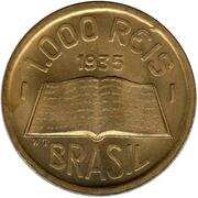 1000 Réis Anchieta, large type reverse image
