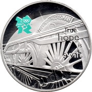 5 Pounds - Elizabeth II Flying Scotsman; Silver Proof, United Kingdom, 2009 reverse image