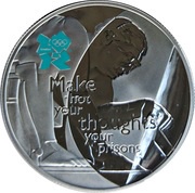 5 Pounds - Elizabeth II Isaac Newton; Silver Proof, United Kingdom, 2009 reverse image