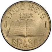 1000 Réis Anchieta, small type reverse image