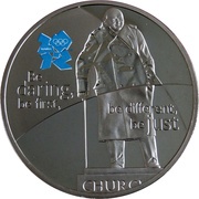 5 Pounds - Elizabeth II 4th portrait; Winston Churchill, United Kingdom, 2010 reverse image