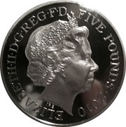 5 Pounds - Elizabeth II 4th portrait; The Mall obverse image