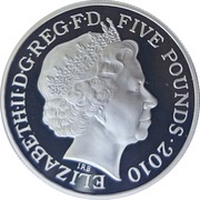 5 Pounds - Elizabeth II Rhossili Bay; Silver Proof obverse image
