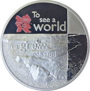 5 Pounds - Elizabeth II Rhossili Bay; Silver Proof, United Kingdom, 2010 reverse image