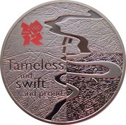 5 Pounds - Elizabeth II River Thames; Silver Proof, United Kingdom, 2010 reverse image