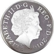 5 Pounds - Elizabeth II Restoration of the Monarchy; Silver Piedfort obverse image