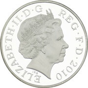 5 Pounds - Elizabeth II Restoration of the Monarchy; Platinum Piedfort obverse image