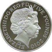 5 Pounds - Elizabeth II White Rabbit; Silver Proof obverse image