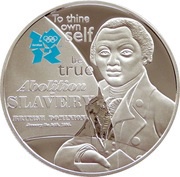 5 Pounds - Elizabeth II Abolition of Slavery; Silver Proof, United Kingdom, 2010 reverse image