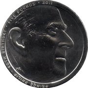 5 Pounds - Elizabeth II 4th portrait; Prince Philip 90th Birthday, United Kingdom, 2011 reverse image