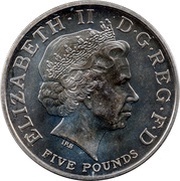 5 Pounds - Elizabeth II 4th portrait; XXX Olympiad, Countdown 1 obverse image