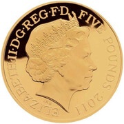 5 Pounds - Elizabeth II Royal Wedding; Gold Proof obverse image