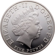 5 Pounds - Elizabeth II XXX Olympiad, Countdown 1; Silver Piedfort obverse image