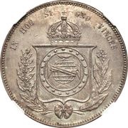 2000 Réis - Pedro II, Brazil, 1853-1867 reverse image
