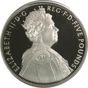 5 Pounds - Elizabeth II Diamond Jubilee; Silver Proof obverse image