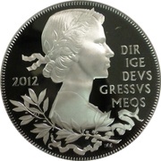 5 Pounds - Elizabeth II Diamond Jubilee; Silver Proof, United Kingdom, 2012 reverse image