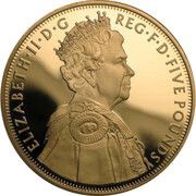 5 Pounds - Elizabeth II Diamond Jubilee; Gold Proof obverse image