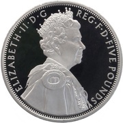 5 Pounds - Elizabeth II Diamond Jubilee; Platinum Piedfort obverse image