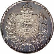 2000 Réis - Pedro II, Brazil, 1868-1869 reverse image