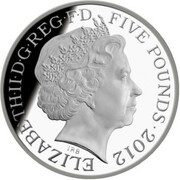 5 Pounds - Elizabeth II London Olympics; Silver Piedfort obverse image