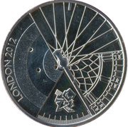 5 Pounds - Elizabeth II 4th portrait; London Paralympics, United Kingdom, 2012 reverse image