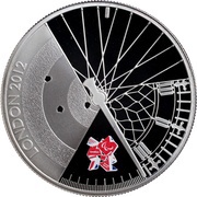 5 Pounds - Elizabeth II London Paralympics; Silver Proof, United Kingdom, 2012 reverse image