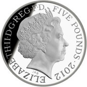 5 Pounds - Elizabeth II London Paralympics; Silver Piedfort obverse image