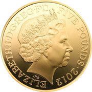 5 Pounds - Elizabeth II London Paralympics; Gold Proof obverse image
