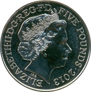 5 Pounds - Elizabeth II 4th portrait; 60th Coronation Jubilee obverse image