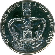 5 Pounds - Elizabeth II 4th portrait; 60th Coronation Jubilee, United Kingdom, 2013 reverse image