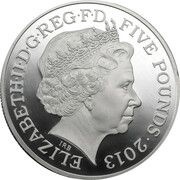 5 Pounds - Elizabeth II 60th Coronation Jubilee; Silver Proof obverse image