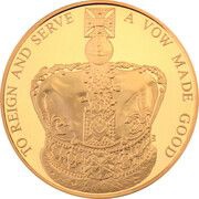 5 Pounds - Elizabeth II 60th Coronation Jubilee; Gold Proof, United Kingdom, 2013 reverse image