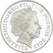 5 Pounds - Elizabeth II 60th Coronation Jubilee; Platinum Piedfort obverse image