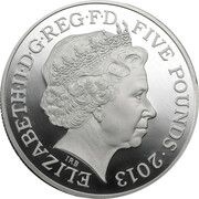 5 Pounds - Elizabeth II 60th Coronation Jubilee; Silver Piedfort obverse image