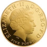 5 Pounds - Elizabeth II Royal Christening; Gold Proof obverse image