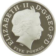 5 Pounds - Elizabeth II Royal Birth; Platinum Piedfort obverse image
