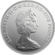 5 Pounds - Elizabeth II 2nd portrait; Coronation Jubilee, Silver Piedfort obverse image