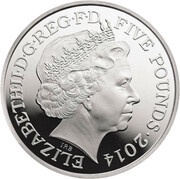 5 Pounds - Elizabeth II Queen Anne; Silver Proof obverse image