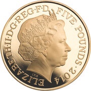 5 Pounds - Elizabeth II Walter Tull; Gold Proof obverse image