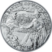5 Pounds - Elizabeth II 4th portrait; Battle of Waterloo, United Kingdom, 2015 reverse image