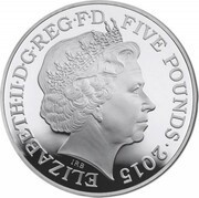 5 Pounds - Elizabeth II Battle of Waterloo; Silver Proof obverse image