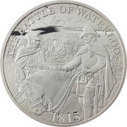 5 Pounds - Elizabeth II Battle of Waterloo; Silver Proof, United Kingdom, 2015 reverse image