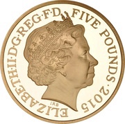 5 Pounds - Elizabeth II Winston Churchill; Gold Proof obverse image